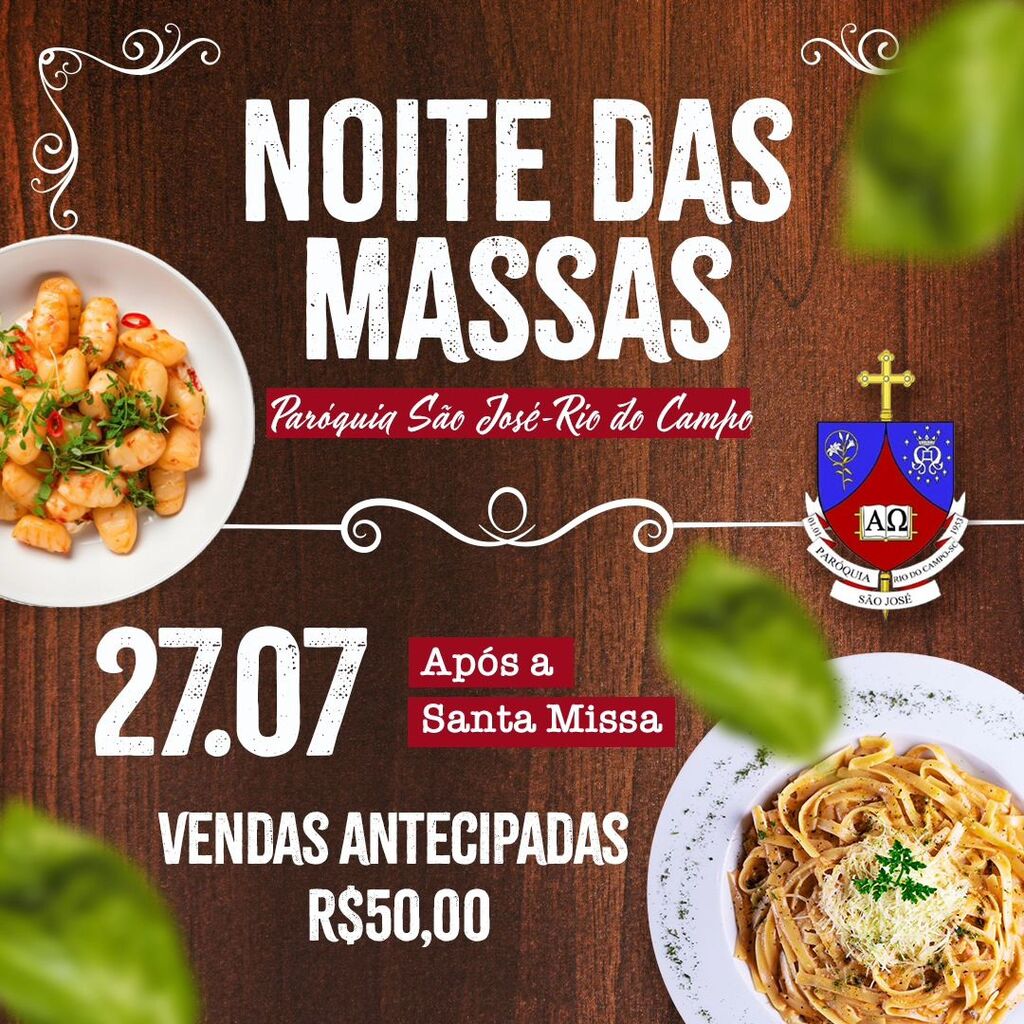 Paróquia São José promove Noite das Massas neste sábado