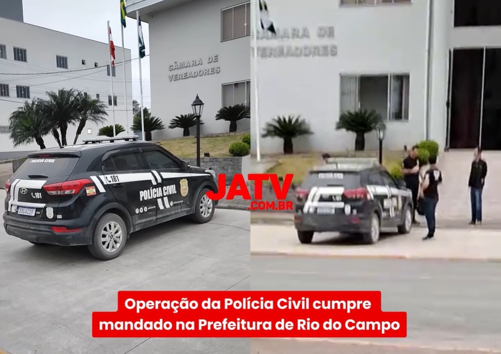 Operação da Polícia Civil cumpre mandado na Prefeitura de Rio do Campo