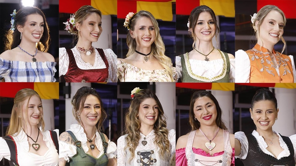 Conheça as 10 finalistas que disputarão o título de rainha da Oktoberfest Blumenau 2025