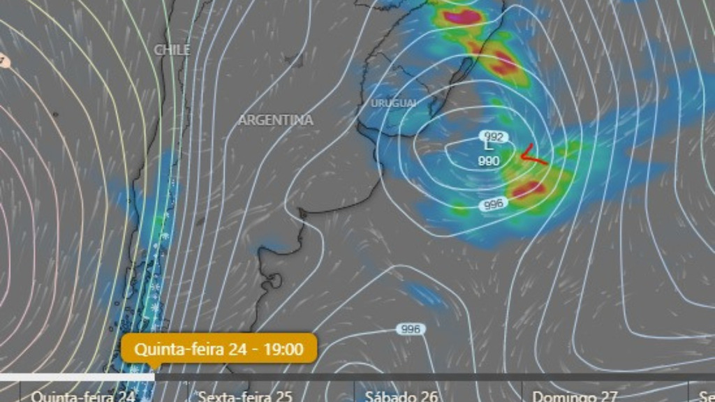 SC tem previsão de temporais, granizo e ventos fortes nesta quarta-feira