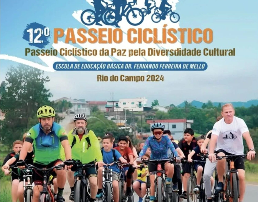 Inscrições abertas para o 12º Passeio Ciclístico da Paz pela Diversidade Cultural em Rio do Campo