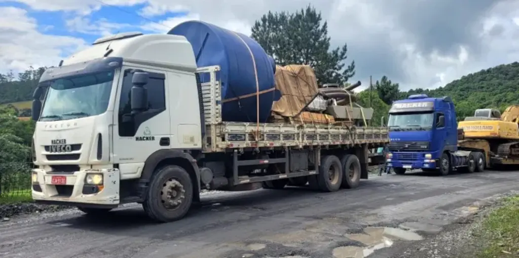 Barragem de Ituporanga recebe as primeiras máquinas para a reforma