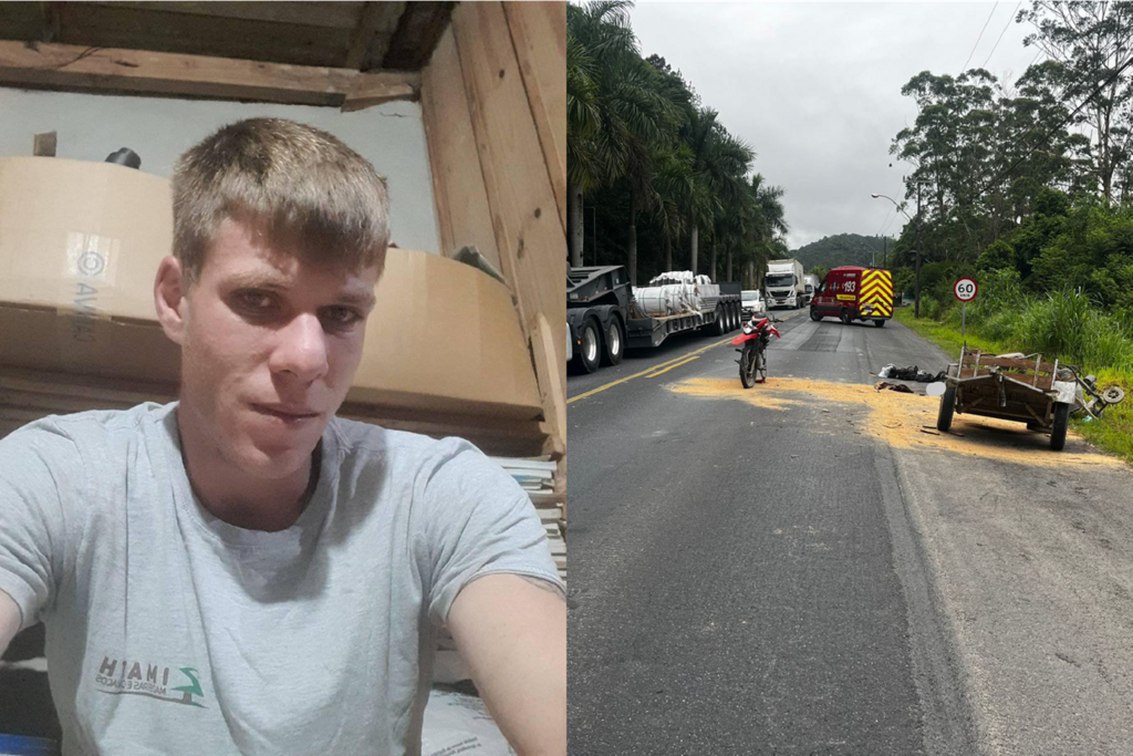 Identificado motociclista que morreu atingido por carretinha que se soltou na BR-470