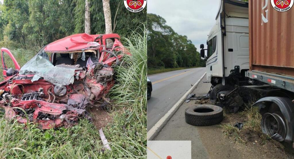 Motorista perde a vida após acidente com caminhão na BR-470