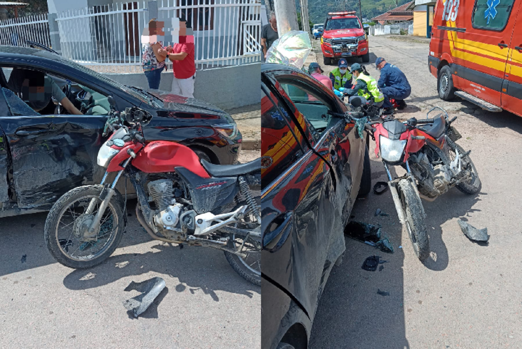 Acidente de trânsito em Rio do Sul deixa motociclista ferido