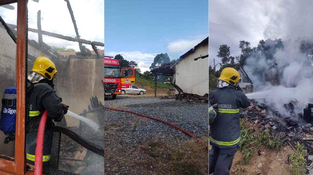 Bombeiros de Ituporanga combatem três incêndios em residências nesta segunda-feira