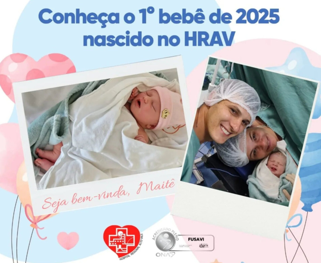 Hospital Regional de Rio do Sul celebra nascimento do primeiro bebê de 2025